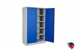 Stahl-Aktenschrank - Stahlschrank - Werkzeugschrank - 92 x 50  x 195 cm - blaue Türen - extra tief 50 cm - Lieferzeit sofort- Preishammer  ! 